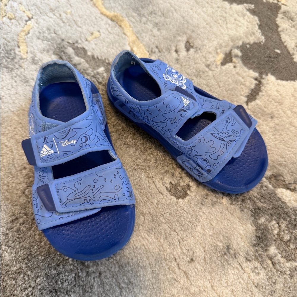 adidas Kids Blue Disney Hook-and-Loop Sandals